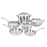 French Classic Tri-Ply Stainless Cookware 10 Piece Set