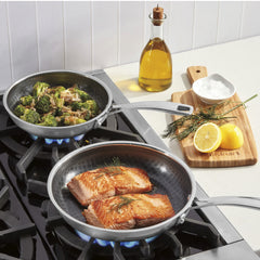 FusionPlus™ Stainless Steel 2-Pk Skillets (8" & 10")