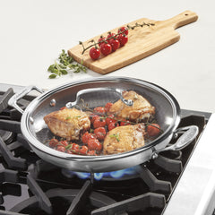 FusionPlus™ Stainless Steel 12" Everyday Pan with Lid