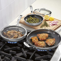 FusionPlus™ 6pc Skillet Set– 8” with Lid 10” with Lid 12” with Lid
