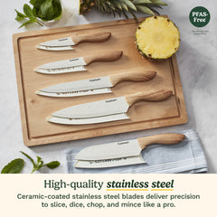 Advantage® Ceramic-Coated Cutlery 10-Piece Knife Set