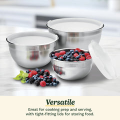 Stainless Steel Mixing Bowls with Lids