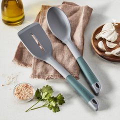FlexTouch 2pc Tool Set: Slotted Turner & Solid Spoon