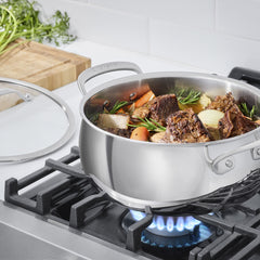 PureClad™ Triple-Ply 4.5 Qt. Stainless Steel Dutch Oven wth Cover