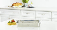 14" Lasagna Pan with Stainless Roasting Rack