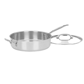 Chef's Classic™ Stainless 5.5 Quart Sauté Pan with Helper Handle & Cover