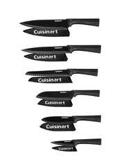 12 piece Black Metallic Coated Knife Set with Blade Guards