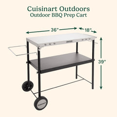 Outdoor BBQ Prep Cart