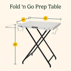 Fold 'n Go Prep Table & Grill Stand
