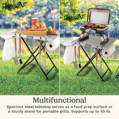 Fold 'n Go Prep Table & Grill Stand