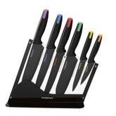 7pc Ceramic Coated Cutlery Set in Acrylic Block