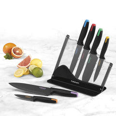 7pc Ceramic Coated Cutlery Set in Acrylic Block