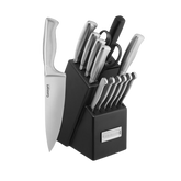 Stainless Steel Hollow Handle 15 Piece Knife Block Set