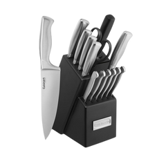 Stainless Steel Hollow Handle 15 Piece Knife Block Set