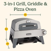 3-in-1 Grill, Griddle, and Pizza Oven