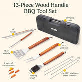 Wooden Handle Tool Set (13 Piece)