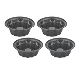 4-pc 4.5" Mini Fluted Cake Pan Set