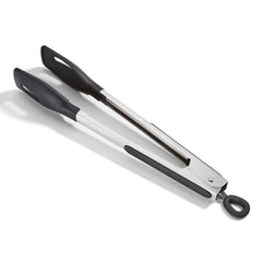 12" Squared Head Silicone Tongs