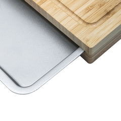 Bamboo Cutting Board with Slide Out Tray