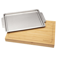 Bamboo Cutting Board with Slide Out Tray