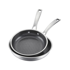 FusionPlus™ Stainless Steel 2-Pk Skillets (8" & 10")