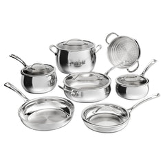 12-Pc PureClad™ Triple-Ply Stainless Steel Cookware Set
