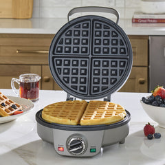 4 Slice Belgian Waffle Maker - Round