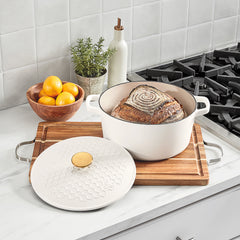 Earth & Essence 5 Qt. Casserole with Cover - Honeycomb Design