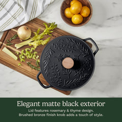 Earth & Essence 5 Qt. Casserole with Cover - Rosemary & Thyme Design