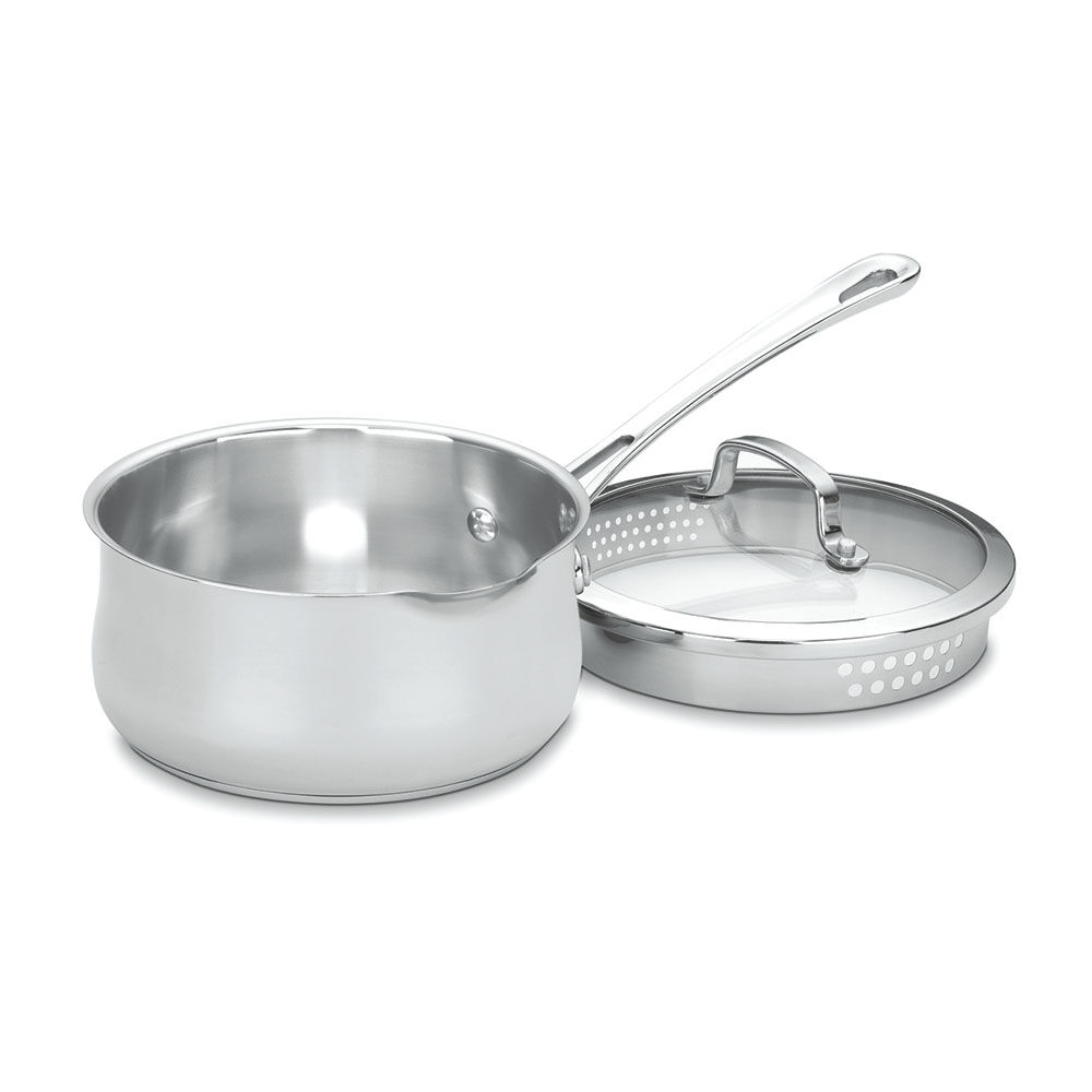 Contour® Stainless 2 Qt. Pour Saucepan with Cover