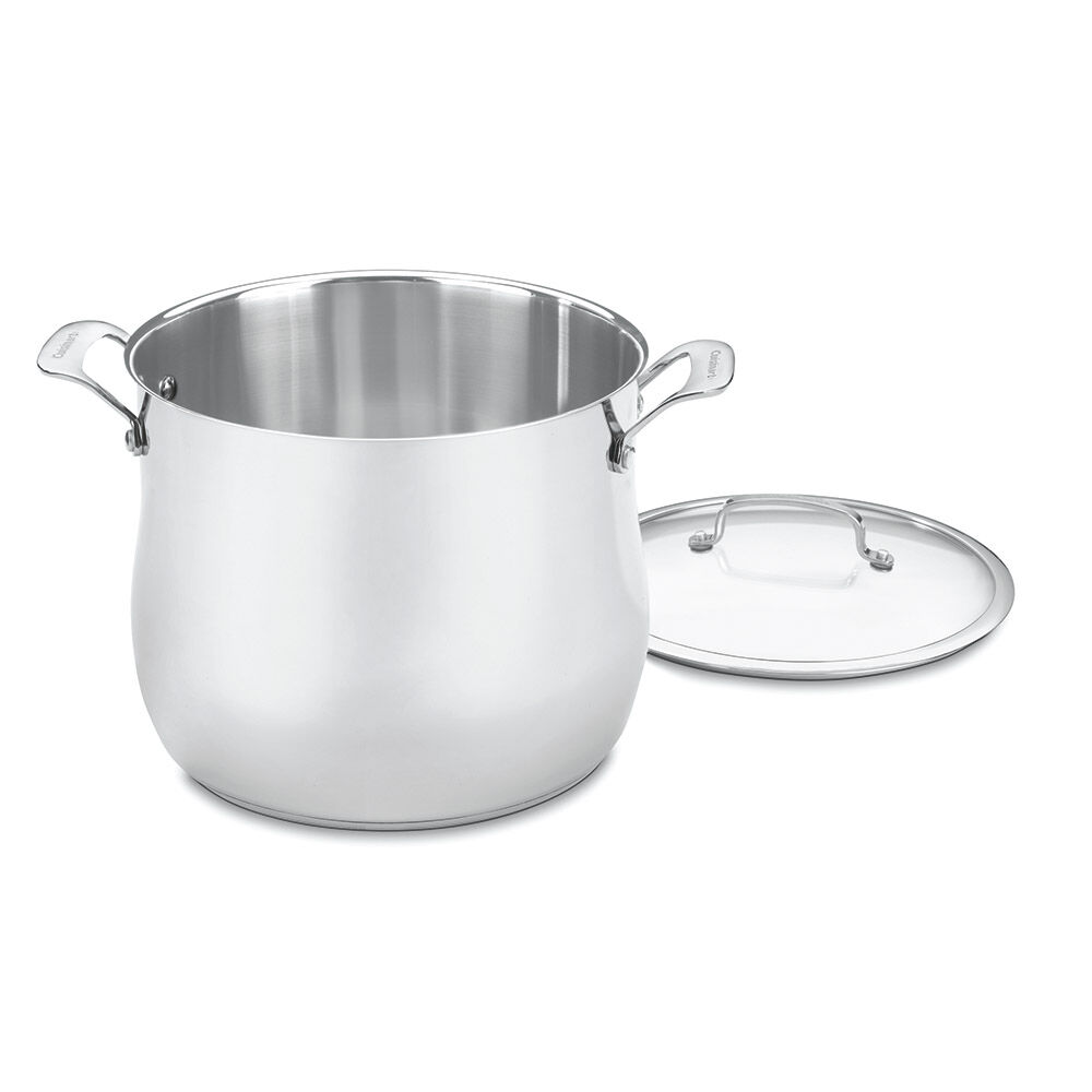 Contour® Stainless 12" Qt. Stockpot with Cover