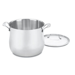 Contour® Stainless 12" Qt. Stockpot with Cover