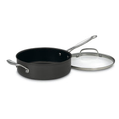 Chef's Classic™ Nonstick Hard Anodized 5.5 Quart Sauté Pan with Helper Handle & Cover