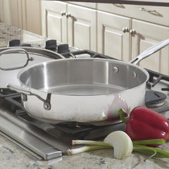Chef's Classic™ Stainless 5.5 Quart Sauté Pan with Helper Handle & Cover