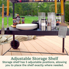 Outdoor BBQ Prep Cart