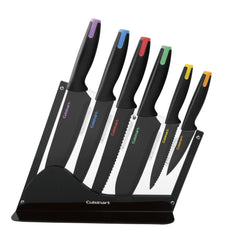 7pc Ceramic Coated Cutlery Set in Acrylic Block