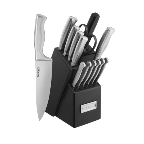 Stainless Steel Hollow Handle 15 Piece Knife Block Set