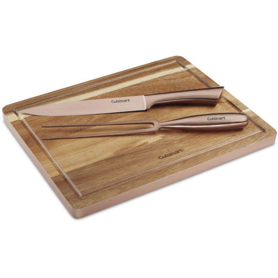 3-Piece Rose Gold Carving Set