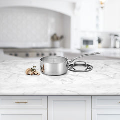 Custom-Clad 5-Ply 1 Qt. Saucepan with Cover