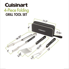 4 Piece Folding Grill Tool Set