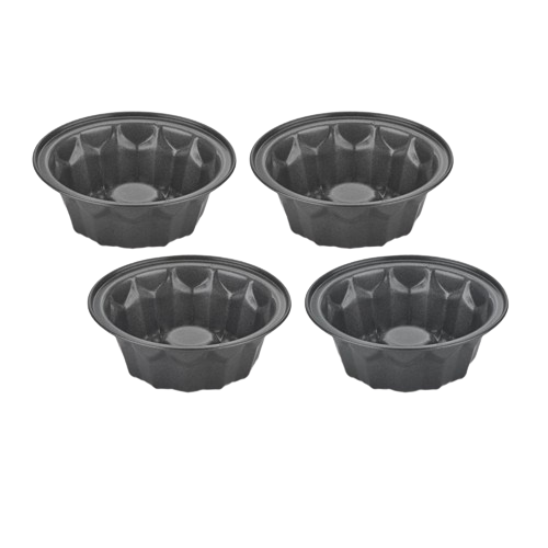 4-pc 4.5" Mini Fluted Cake Pan Set