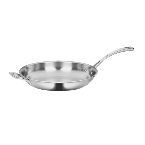 French Classic Tri-Ply Stainless Cookware 12" Frying Pan with Helper Handle