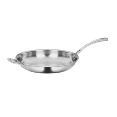 French Classic Tri-Ply Stainless Cookware 12" Frying Pan with Helper Handle