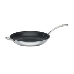 French Classic Tri-Ply Stainless Cookware 12" Nonstick Frying Pan with Helper Handle