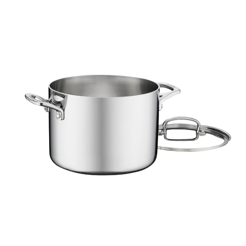French Classic Tri-Ply Stainless Cookware 6 Quart Stockpot with Cover