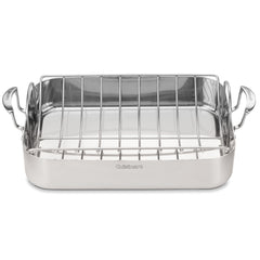 MultiClad Pro Triple Ply Stainless Cookware 16" Roasting Pan with Rack