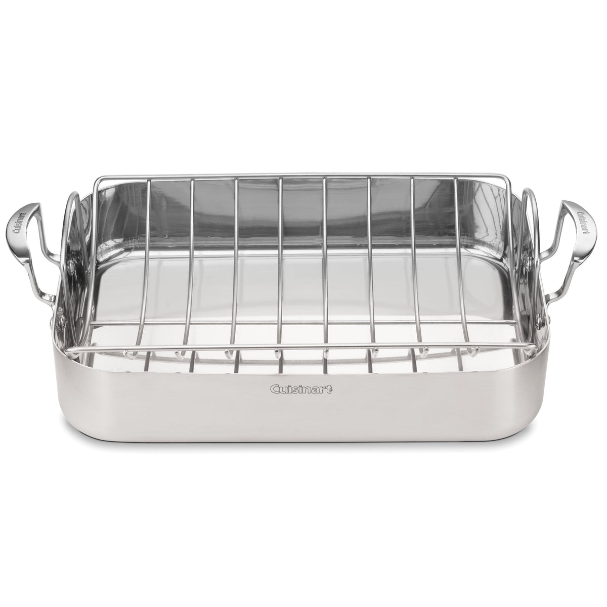 MultiClad Pro Triple Ply Stainless Cookware 16" Roasting Pan with Rack